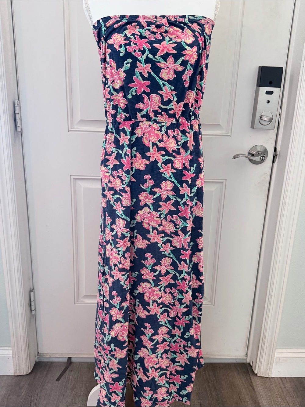 Lilly Pulitzer Marlisa Maxi Dress M | Pretty Social Navy Floral